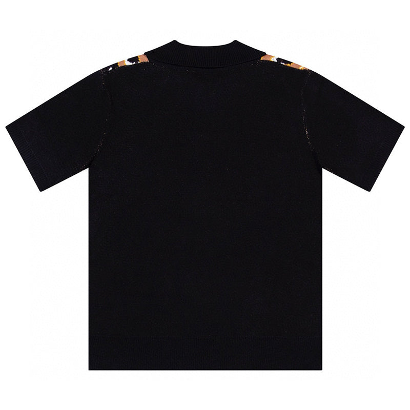 AMIRI Repeat intarsia-knit polo shirt